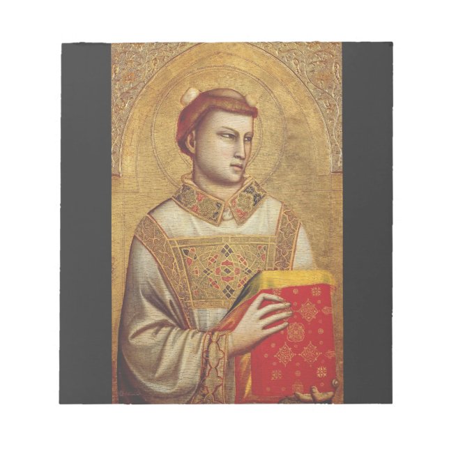 Saint Stephen by Giotto Fine Art Reproduction Notepad (Front)