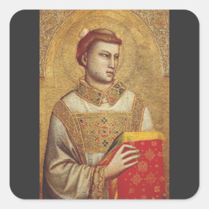 Saint Stephen by Giotto Fine Art Reproduction Square Sticker