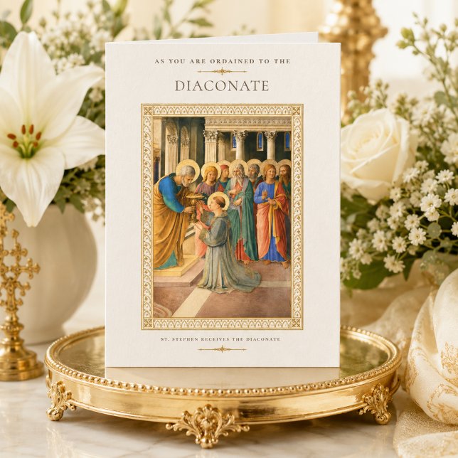 Saint Stephen Diaconate Ordination Greeting Card (Creator Uploaded)