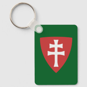 saint stephen hungarian cross symbol hungary king  key ring