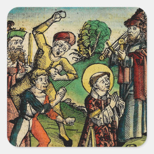 Saint Stephen Protomartyr First Martyr Square Sticker