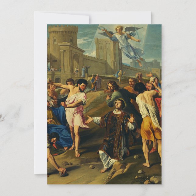 Saint Stephen the Protomartyr Art Iconography Holiday Card (Front)