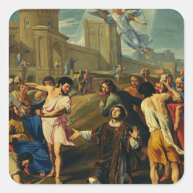 Saint Stephen the Protomartyr Art Iconography Square Sticker (Front)