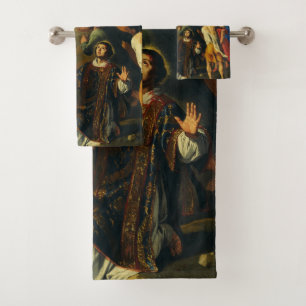 Saint Stephen the Protomartyr Fine Art Iconography Bath Towel Set