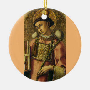 Saint Stephen the Protomartyr Fine Art Iconography Ceramic Tree Decoration