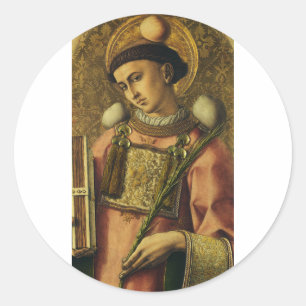 Saint Stephen the Protomartyr Fine Art Iconography Classic Round Sticker