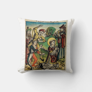 Saint Stephen the Protomartyr Fine Art Iconography Cushion