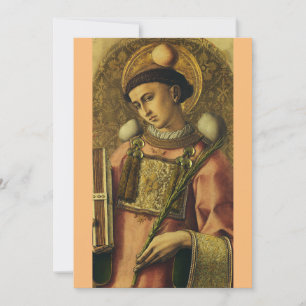 Saint Stephen the Protomartyr Fine Art Iconography Holiday Card