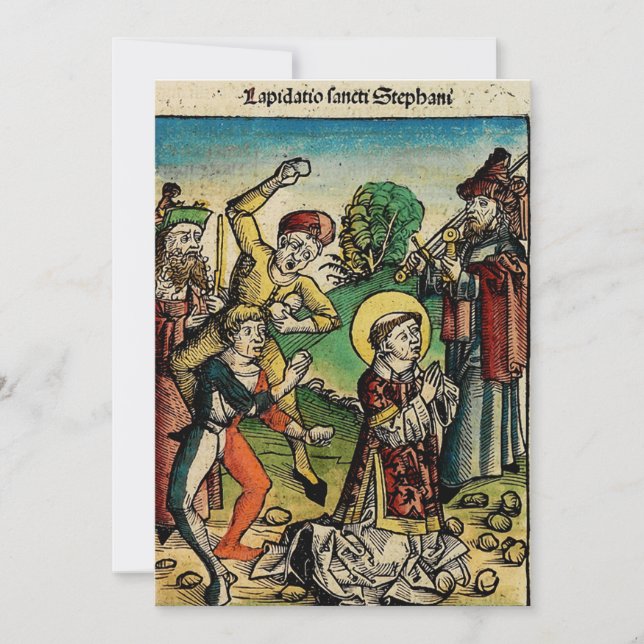 Saint Stephen the Protomartyr Fine Art Iconography Invitation (Front)