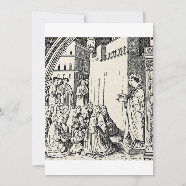 Saint Stephen the Protomartyr Fine Art Iconography Invitation (Front)