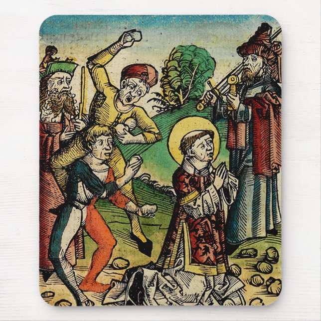 Saint Stephen the Protomartyr Fine Art Iconography Mouse Mat (Front)