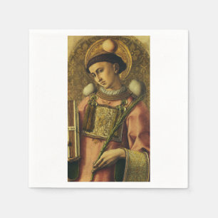 Saint Stephen the Protomartyr Fine Art Iconography Napkin