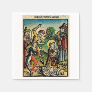 Saint Stephen the Protomartyr Fine Art Iconography Napkin