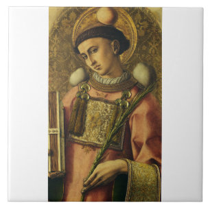 Saint Stephen the Protomartyr Fine Art Iconography Tile