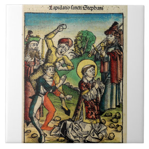 Saint Stephen the Protomartyr Fine Art Iconography Tile