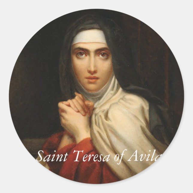 Saint Teresa of Avila Carmelite Nun Classic Round Sticker (Front)