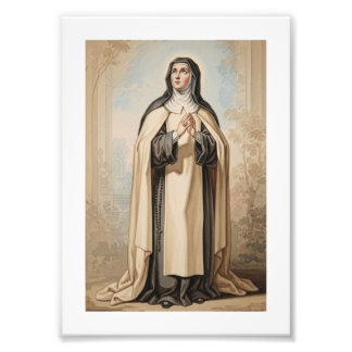 Saint Teresa of Avila, Catholic Saint Art Photo Print