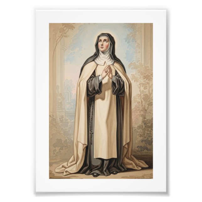 Saint Teresa of Avila, Catholic Saint Art Photo Print (Front)