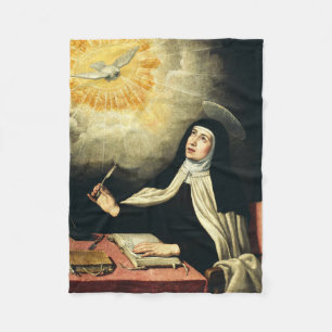 Saint Teresa of Avila Mystic of Fire Art Fleece Blanket