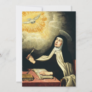 Saint Teresa of Avila Mystic of Fire Art  Invitation