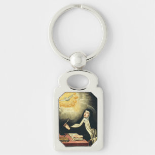 Saint Teresa of Avila Mystic of Fire Art Key Ring