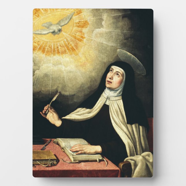 Saint Teresa of Avila Mystic of Fire Art  Plaque (Front)