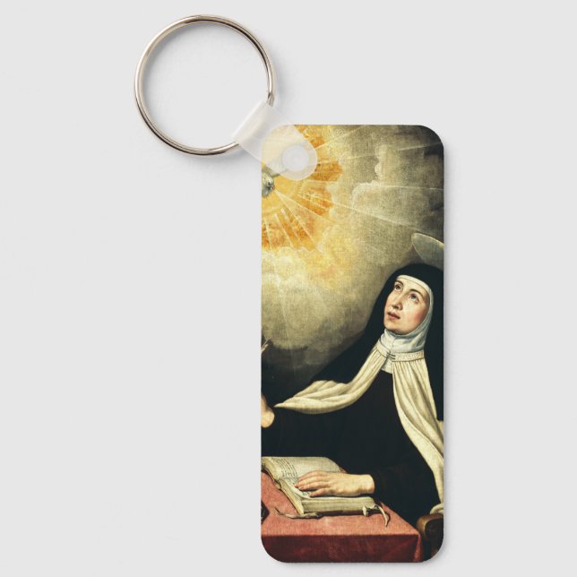 Saint Teresa of Avila Mystic of Fire Key Ring (Front)