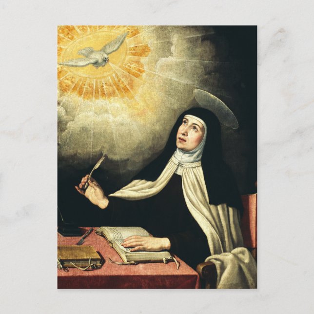 Saint Teresa of Avila Mystic of Fire Postcard (Front)