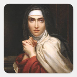 Saint Teresa of Avila Reformer and Teacher of Pray Square Sticker