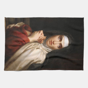 Saint Teresa of Avila Reformer and Teacher of Pray Tea Towel