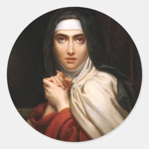 Saint Teresa of Jesus Classic Round Sticker
