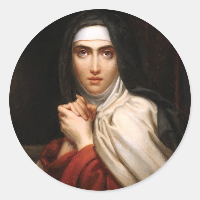 Saint Teresa of Jesus Classic Round Sticker (Front)