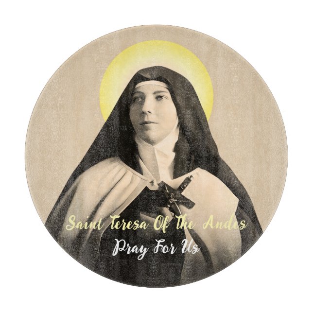 SAINT TERESA OF THE ANDES CUTTING BOARD (Front)