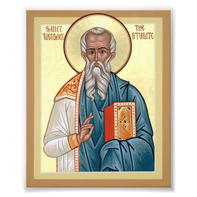 Saint Theodore the Studite Icon Print (Front)