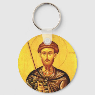 Saint Theodore Tiron orthodox icon Key Ring