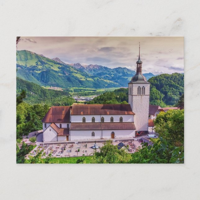 Saint-Theodule parish, Gruyeres, Switzerland Postcard (Front)