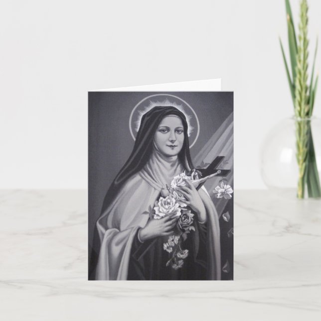 Saint Therese catholic Carmelite Nun religious Card (Front)