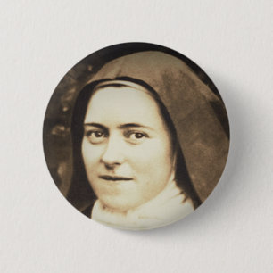 SAINT THERESE OF LISIEUX 6 CM ROUND BADGE