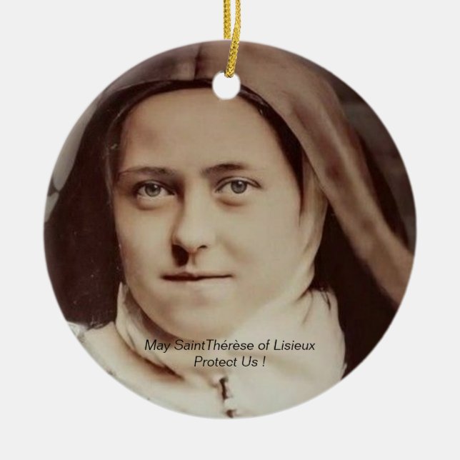 Saint Therese Of Lisieux Ceramic Tree Decoration (Front)