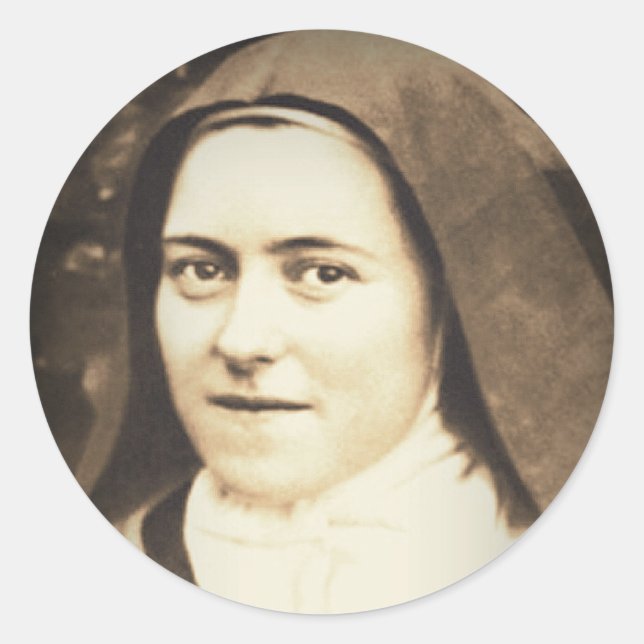 SAINT THERESE OF LISIEUX CLASSIC ROUND STICKER (Front)