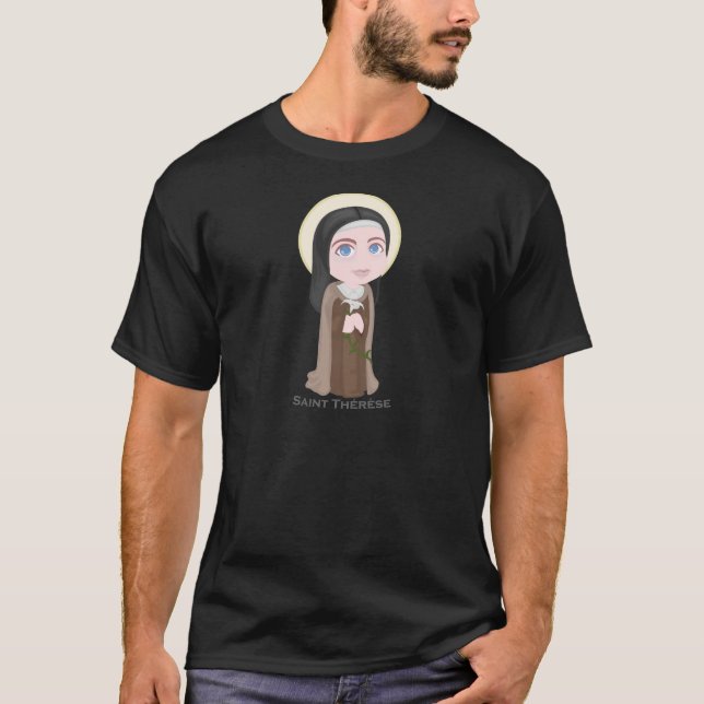 Saint Therese of Lisieux Cute Catholic T-Shirt (Front)