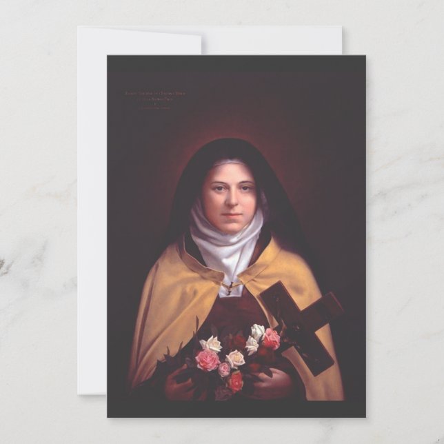 Saint Therese of Lisieux Holiday Card (Front)
