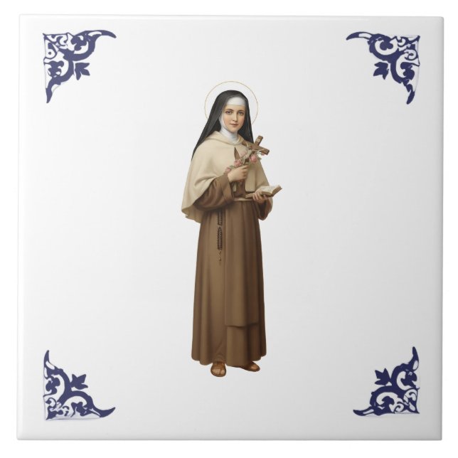 Saint Therese of Lisieux Religious Tile (Front)