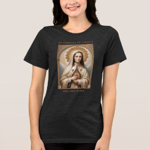 Saint Therese of Lisieux Roman Catholic Gift Tri-Blend Shirt