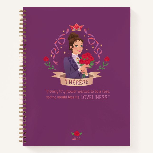 Saint Thérèse of Lisieux Spiral Notebook (Front)