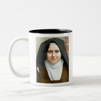 saint therese of lisieux Two-Tone coffee mug