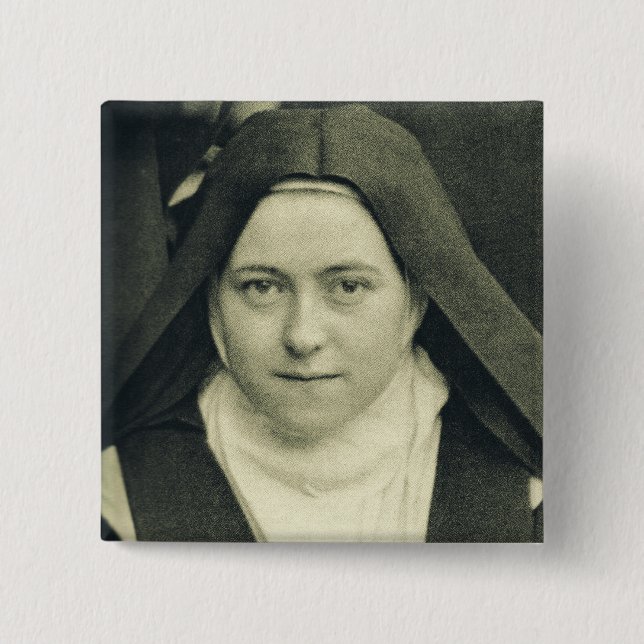 Saint Therese of the Child Jesus and the Holy Face 15 Cm Square Badge (Front)