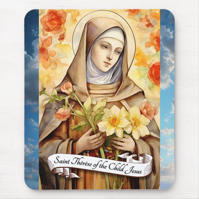 Saint Thérèse of the Child Jesus Mouse Mat (Front)