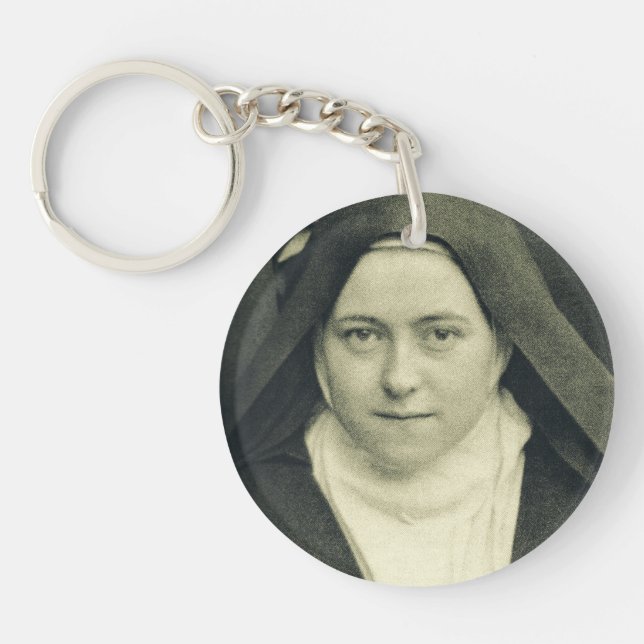 Saint Therese of the Child Jesus The Little Flower Key Ring (Front)