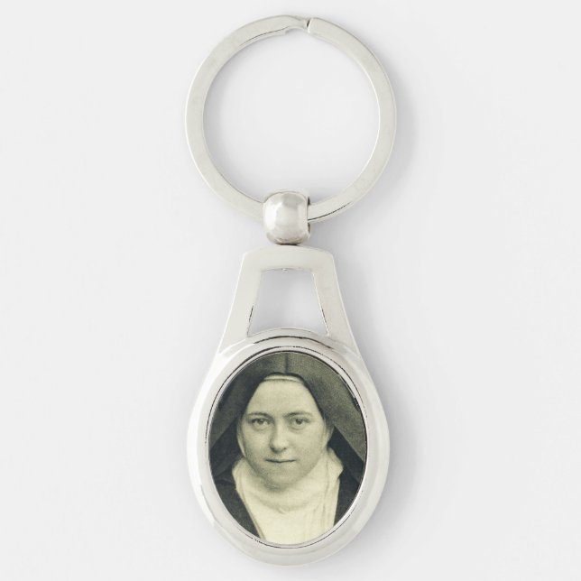 Saint Therese of the Child Jesus The Little Flower Key Ring (Front)
